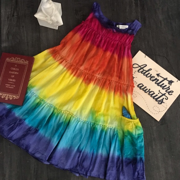 Pandemonium Other - 🎈HP 9/1!!🎈Girls Vibrantly Colored Tie Dye Dress